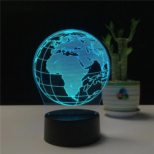 USB Night Light 3D Earth Globe Table Lamp RGB Creative